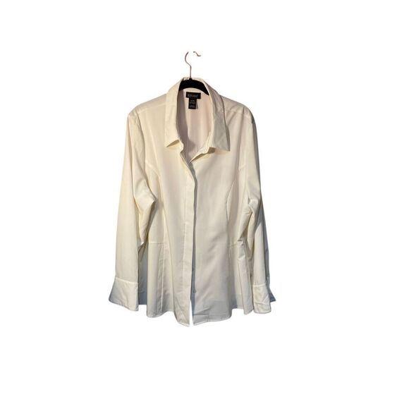 Lane Bryant Tops - Lane Bryant women’s plus size ivory white 3/4 sleeve blouse, 22/24